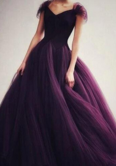 Charming Elegant Long TUlle Prom Dresses