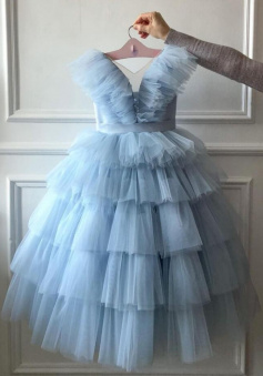 Cute blue flower girl dresses for wedding