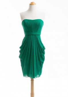 Short Green Chiffon Bridesmaid Dresses