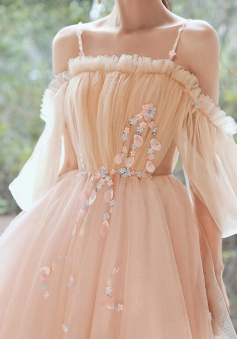 Cute A line short tulle prom dress homecoming dress