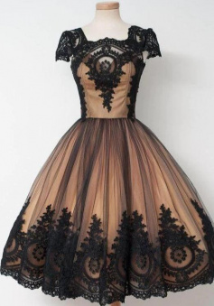 Vintage Short Prom Dress With Lace