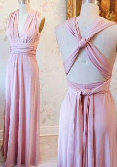 Simple chic pink party dresses