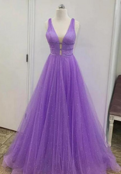 Floor Length Affordable Prom Dress Tulle Evening Dresses