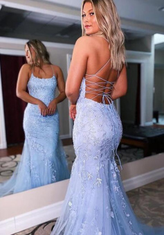 Mermaid Lace Prom Dress Long Formal Dress