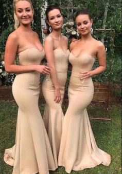 Sweetheart Mermaid Bridesmaid Dresses Long