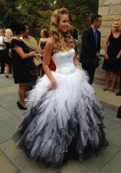 A Line Ball Gown SweetheartLong Prom Dress With  Lace-up