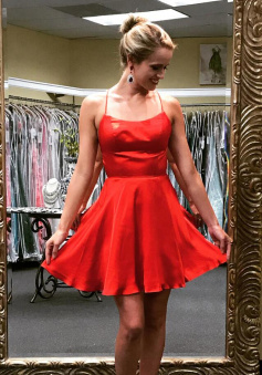 Cute Short Red Prom Homecoming Dresses