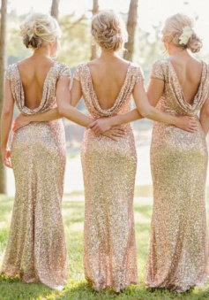 A Line Shinning Bridesmaid Dresses