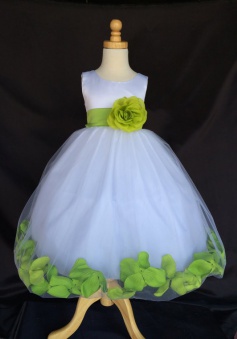 Elegant A-line Scoop Sleeveless Tulle With Handmade Flowers Dress Flower Girl Dress