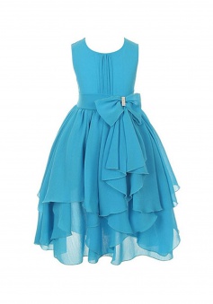 Kid Dress Chiffon Asymmetric Ruffled Flower Girl Dress with Scoop Neck FGD-81307