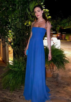 Royal Blue long prom dress,  evening dress     