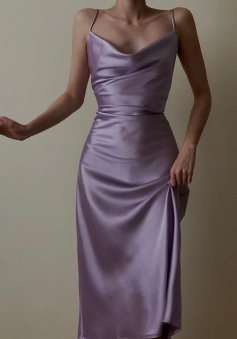 purple evening dresses,spaghetti straps bodycon satin prom dresses    