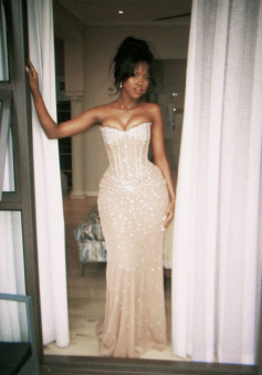 Champagne Strapless Mermaid Prom Dresses Formal Evening Dress 