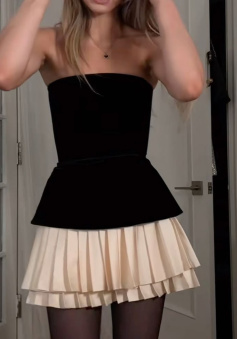 A Line Black Short Evening Dress Homecoming Dress Short Party Dress   