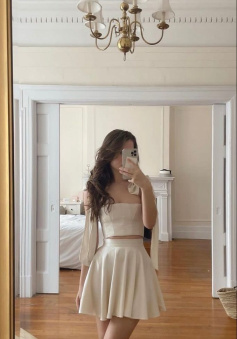 A Line Homecoming Dress Two Piece Short Evening Dress Cocktail Dresses Short Party Dress  