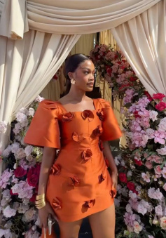 Orange Homecoming Dress Short Evening Dress Cocktail Dresses Short Party Dress  