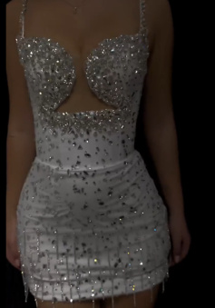 Sexy Beaded Short Prom Dress Birthday Party Dress Homecoming Dress  