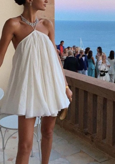 Ivory party dress short cocktail dresses homecoming dress 