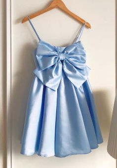 Blue Homecoming Dress Short Party Dress  