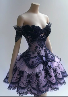 A Line Off Shoulder Cocktail Dress Short Party Dress Homecoming Dress     