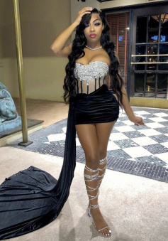 sexy short black homecoming dress    