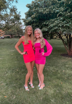 Pink Short Party Dress Homecoming Dress     