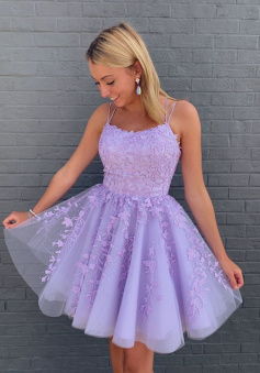 Lilac party dress short cocktail dresses homecoming dress 