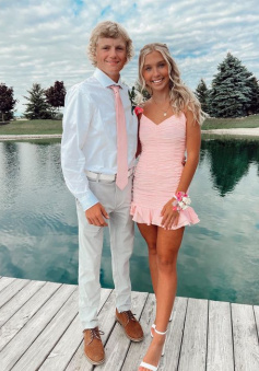 Pink Cute Teen Homecoming Dress Straps Formal Dresses     