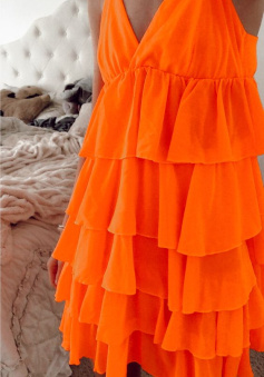 Orange party dress short cocktail dresses homecoming dress 
