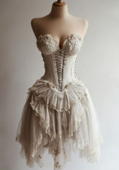 Retro Ivory Lace Dress Sexy Short Party Dress Homecoming Dress   