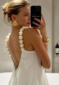 White Party Dress Short Prom Dress Birthday Dress    