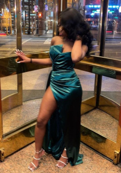 Green prom dress, green evening dress     