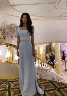 Blue Prom Dresses Women Formal Party Evening Gown   