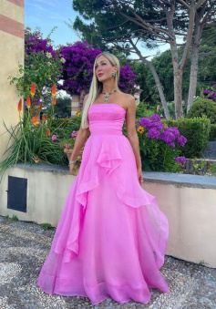 A Line Long Prom Dresses Evening Party Dresses      