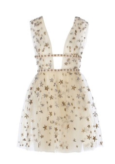 Simple A-Line Star Tulle Short Party/Homecoming Dress   