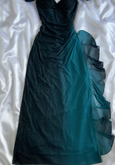 Off Shoulder Long Party Dress, A-line Prom Dress     