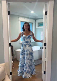 Elegant Formal Evening Dress Sleeveless Dress with Split     