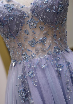 Sparkly A Line Spaghetti Straps Long Prom Dresses, Evening Party Dresses   