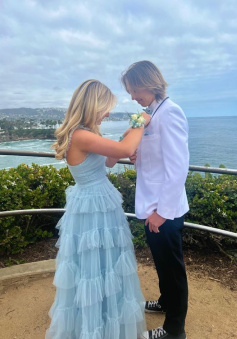 Blue Evening Dress Long Prom Dress Party Dress   