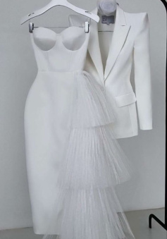 White evening dress Sexy Prom Dress  