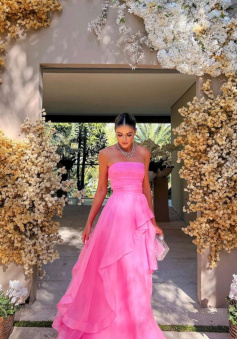 Pink Long Formal Gowns, Pink Party Dresses  