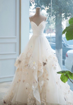 A Line Evening Gowns Formal Party Dresses Straps Prom Dress  