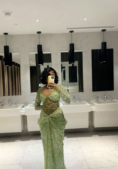 Green Long Prom Dresses Mermaid Evening Dress    