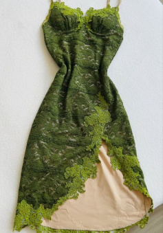 vintage green dress lace Prom Dresses  