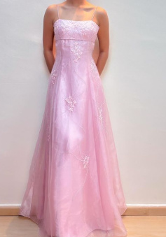 long prom dress pink evening gown     