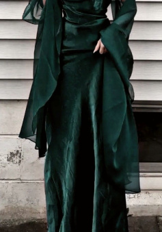 Green Long Prom Dresses, Evening Gowns       