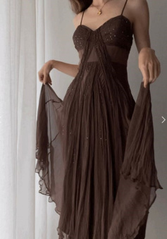 Brown Prom Dress, Formal Dress Graduation Dresses     