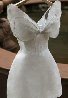 Unique Homecoming Dress, Princess Strapless Short Prom Dress      