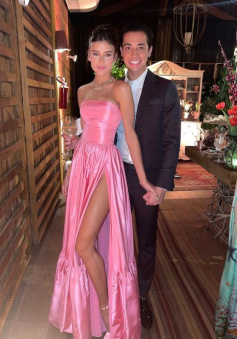 Pink Prom Dress Women Sexy Dresses Elegant Party Dress    