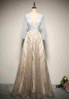 New style a line bridesmaid dress long evening dress prom dress     